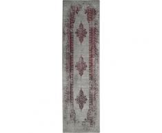 RESITAL The Voice of Carpet Läufer Vogue 221 oF, rechteckig, 9 mm Höhe, Teppich-Läufer, Kurzflor, gewebt, Orient-Optik, Hoch-Tief-Struktur, Vintage Design rot Teppichläufer Bettumrandungen Teppiche