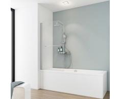 Schulte Badewannenaufsatz Softline, Breite: 80 cm silberfarben Duschwände Duschen Bad Sanitär