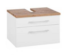 Held Möbel Waschbeckenunterschrank Davos Breite 60 cm, weiß, weiß/weiß
