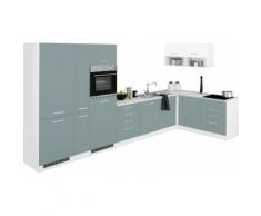 HELD MÖBEL Winkelküche Visby, ohne E-Geräte, Stellbreite 390 x 180 cm grün L-Küchen Küchenzeilen -blöcke Küchenmöbel Arbeitsmöbel-Sets