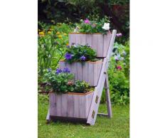 dobar Pflanzentreppe, BxTxH: 41x55x85 cm grau Pflanzentreppe Pflanzgefäße Blumenvasen Wohnaccessoires