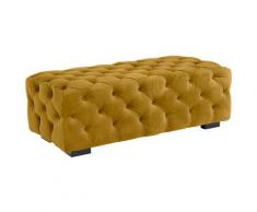 Guido Maria Kretschmer Home&Living Polsterhocker Kalina, mit klassischer Chesterfield-Knopfheftung goldfarben Sessel und Hocker Sofas Couches
