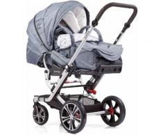 Gesslein Kombi-Kinderwagen F6 Air+, Eloxiert Graphit mit Tragetasche C1 Lift, Anker blau Kinder Kombikinderwagen Kinderwagen Buggies