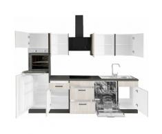 wiho Küchen Küchenzeile Esbo EEK D beige Küchenzeilen mit Geräten -blöcke Küchenmöbel Arbeitsmöbel-Sets