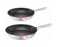 Tefal Pfannen-Set Duetto (Set 2-tlg), silberfarben, silberfarben