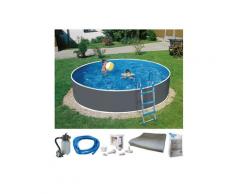 KONIFERA Rundpool Standard (Set) grau Swimmingpools Pools Planschbecken Garten Balkon