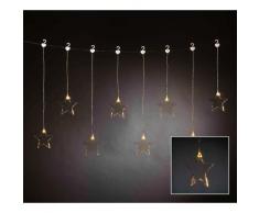 KONSTSMIDE LED-Lichtervorhang, mit 8 Plexisternen und warmweißen Dioden farblos Lichterketten Lichtschlauch Dekoleuchten Lampen Leuchten LED-Lichtervorhang