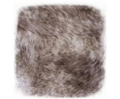 LUXOR living Stuhlkissen Lammfell, Sitzauflage, Sitzfell, eckig, 34x34 cm, echtes auch als 4er Set bestellbar braun Sitzkissen Kissen