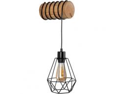 Home affaire Wandleuchte Chestingdale, E27, aus massivem Kiefernholz, Schrim Metall, passende LM E27/exklusive, Naturprodukt mit FSC-Zertifikat, Made in Europe holzfarben, schwarz, braun Wandleuchten Lampen Leuchten
