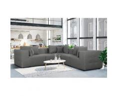 Places of Style Ecksofa Novum, grau, Neutral, grau