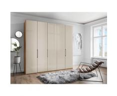 WIEMANN Falttürenschrank Monaco, mit Glasfront sowie hochwertige Beschläge beige Drehtürenschränke Kleiderschränke Schränke