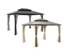 KONIFERA Pavillon Alicante, BxT: 300x365 cm, Aluminium, Polycarbonat-Stegplatten braun Pavillons Garten Balkon