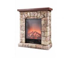 Elektrokamin EL FUEGO, beige, Neutral, Braun mit Rot-Schattierungen