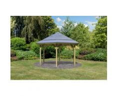 Karibu Pavillon Oslo 2, (Set), BxTxH: 392x451x315 cm, mit H-Pfostenanker kdi Pavillons Garten Balkon