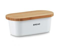 Zeller Present Brotkasten, (1 tlg.), Maße (L/B/H): 36 x 20 14,5 cm weiß Brotkasten Aufbewahrung Küchenhelfer Haushaltswaren