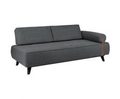 TOM TAILOR Daybett NORDIC DAYBED PURE, inklusive Kissenrolle & Lederband, mit 2 Rückenkissen, wahlweise Bettkasten, Füße schwarz grau Tagesbetten Gästebetten Betten