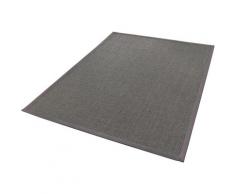 Dekowe Sisalteppich Mara S2 mit Bordüre, Wunschmaß, rechteckig, 5 mm Höhe, Flachgewebe, Obermaterial: 100% Sisal, Wohnzimmer silberfarben Teppiche