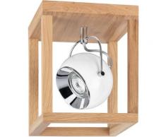 SPOT Light LED Deckenleuchte ROY, GU10, Warmweiß, Inklusive LED-Leuchtmittel, Naturprodukt aus Eichenholz, Nachhaltig mit FSC-Zertifikat, Made in EU weiß Deckenstrahler Strahler Spots Lampen Leuchten