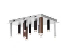Brilliant Leuchten Deckenleuchte Cembalo, LED-Modul, 1 St., Warmweiß, LED Deckenlampe eckig 12flg braun/Kaffee braun LED-Lampen LED-Leuchten Lampen sofort lieferbar