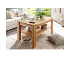MCA furniture Couchtisch, Couchtisch Massivholz mit Ablage braun Couchtische Tische Möbel sofort lieferbar