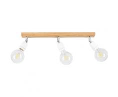 BRITOP LIGHTING Deckenleuchte PORCIA WOOD, E27, Retro-Design mit Porzellan und Eichenholz, Flexibel einstellbar, Naturprodukt aus Holz, Made in Europe weiß Deckenspots Deckenleuchten Lampen Leuchten