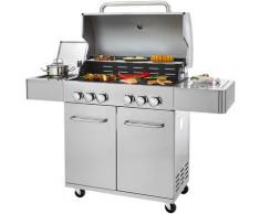 KONIFERA Gasgrill Ancona, BxTxH: 138x54x114 cm, mit Schutzhülle TOPSELLER silberfarben Garten Balkon