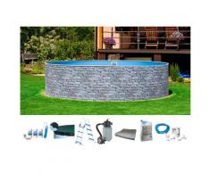 MyPool Rundpool (Set) grau Swimmingpools Pools Planschbecken Garten Balkon