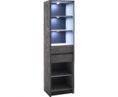 MCA living Regal Calabria, (1 St.), Massivholz Regalschrank Vintage in Akazie Natur lackiert, Artikel montiert braun Standregale Regale Garderoben
