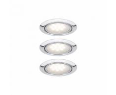 Paulmann LED Einbaustrahler Möbeleinbauleuchte Micro Line Chrom, 3er Set, Warmweiß silberfarben LED-Lampen LED-Leuchten Lampen Leuchten sofort lieferbar