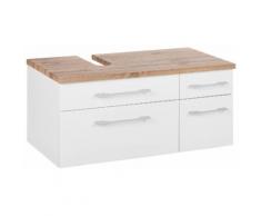 Held Möbel Waschbeckenunterschrank Davos Breite 90 cm, weiß, weiß/weiß
