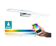 EGLO Spiegelleuchte TABIANO-C, LED-Board, Warmweiß-Tageslichtweiß-Neutralweiß-Kaltweiß, CONNECT, Steuerung über APP + Fernbedienung, BLE, CCT, RGB silberfarben LED-Lampen LED-Leuchten SOFORT LIEFERBARE Lampen Leuchten
