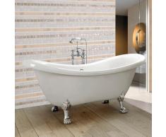 HOME DELUXE Badewanne Fama, freistehend weiß Badewannen Whirlpools Bad Sanitär