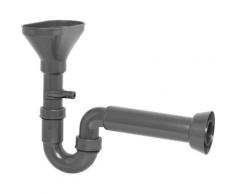 CORNAT Siphon REZYKLAT Tropfwasser - Geruchverschluss mit Trichter, 1 1/2 x 50, aus Recycling Kunststoff grau Zubehör Badarmaturen Bad Sanitär
