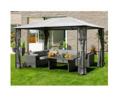KONIFERA Pavillon Kreta, BxT: 300x400 cm, Stahlgestell grau Pavillons Garten Balkon