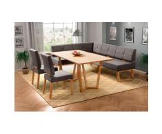 Eckbankgruppe Ponza (Set 4-tlg), braun, Braun, Eiche geölt