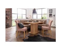 Premium collection by Home affaire Stuhl Barcelona, Stuhlbeine aus Massivholz und Bezug Mikrofaser braun 4-Fuß-Stühle Stühle Sitzbänke