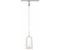 Paulmann Schienensystem-Leuchten URail LED Pendulum Arido Chrom matt 3W mit klarem und satiniertem Glas Glas, (1tlg.) silberfarben Schienensysteme Seilsysteme Deckenleuchten Lampen Leuchten Stromschienensysteme