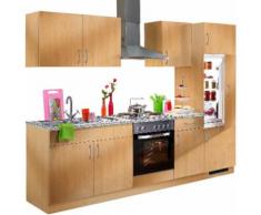 wiho Küchen Küchenzeile Kiel, mit E-Geräten, Breite 270 cm EEK B braun Küchenzeilen Geräten -blöcke Küchenmöbel Arbeitsmöbel-Sets