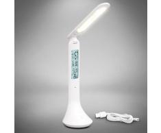 B.K.Licht LED Tischleuchte, LED-Board, Neutralweiß, Schreibtisch-Leuchte Display Tischlampe Büro Thermometer Touch dimmbar weiß Tischleuchte LED-Lampen LED-Leuchten Lampen Leuchten sofort lieferbar