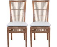 Home affaire Rattanstuhl, Handarbeit aus Rattan (2er-Set) braun Rattanstuhl 4-Fuß-Stühle Stühle Sitzbänke