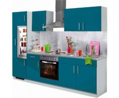 wiho Küchen Küchenzeile Kiel, mit E-Geräten, Breite 270 cm EEK B blau Küchenzeilen Geräten -blöcke Küchenmöbel Arbeitsmöbel-Sets