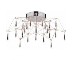 näve LED Deckenleuchte Araneus, LED-Board, 1 St., Warmweiß, Deckenlampe grau Deckenleuchten