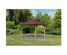 Karibu Holzpavillon Cordoba 1, (Set), BxT: 357x357 cm, inkl. Dachschindeln und Pfostenanker kdi Pavillons Garten Balkon