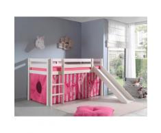 Vipack Hochbett Pino rosa Kinder Kinderbetten Kindermöbel Hochbetten