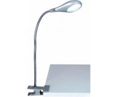 näve LED Klemmleuchte FUNCTION, silberfarben, chromfarben
