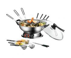 Unold Fondue Asia 48746, 6 Fonduegabeln, 2 Liter silberfarben Küchenkleingeräte Haushaltsgeräte Fondues