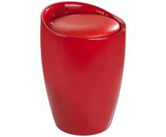 WENKO Badhocker Candy, herausnehmbarer Wäschesack 20l rot Bänke Badmöbel und Badaccessoires Möbel sofort lieferbar