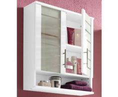 Schildmeyer Hängeschrank Nikosia, Breite 60 cm, mit Glastüren, hochwertige MDF-Fronten, Metallgriffe weiß Badmöbelserien Badmöbel