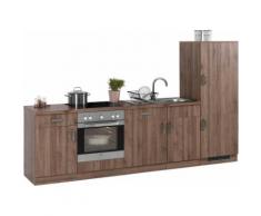 wiho Küchen Küchenzeile Tacoma, mit E-Geräten, Breite 280 cm EEK A braun Küchenzeilen Geräten -blöcke Küchenmöbel Arbeitsmöbel-Sets