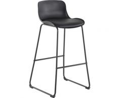 INOSIGN Hochstuhl Jala, (Set), 2 St., Kunstleder, mit schwarzen Metallgestell, in verschiedenen Farbvarianten enthältlich, Sitzhöhe 75 cm schwarz Esszimmerstühle Stühle Sitzbänke
